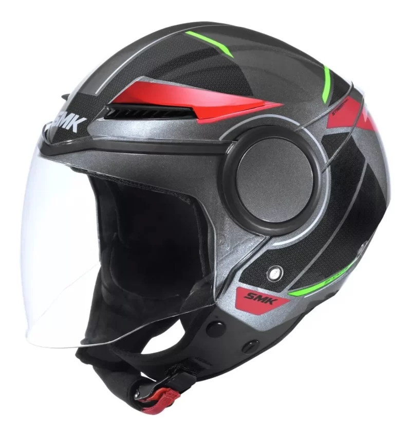 Casco Smk Streem Komplex Negro Rojo Brillante S